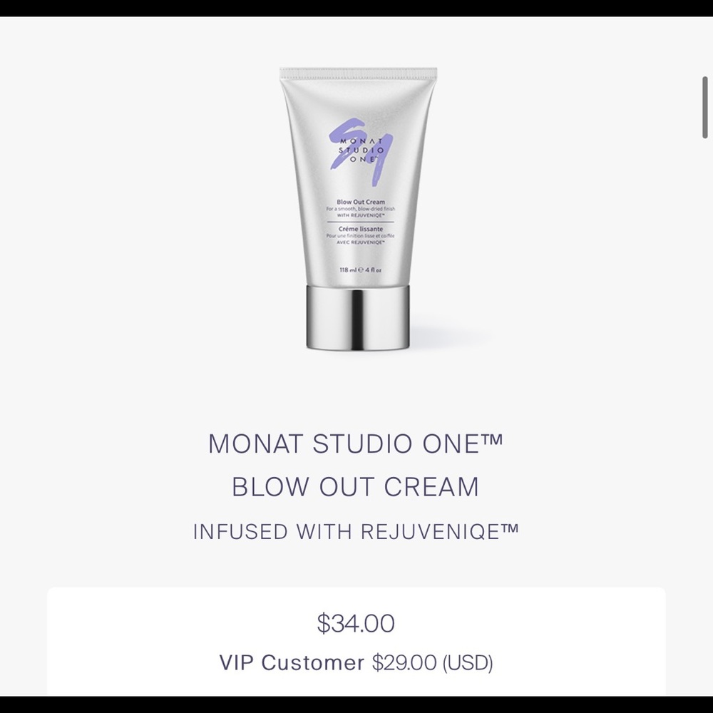 Monat blow out cream!